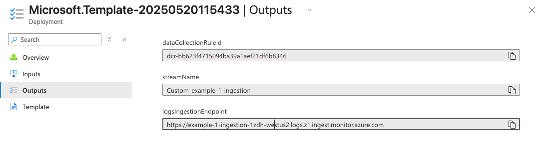DCR Outputs